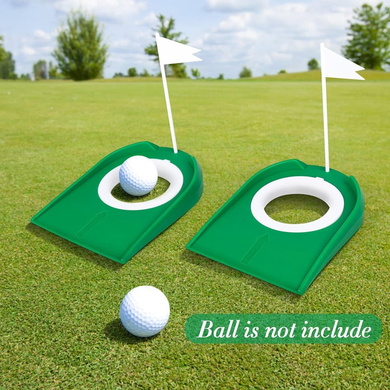 Eaezerav Golf Putting Cup with Flag Practice Training Aids Plastic Golf Putting Hole for Kids Adults Home Office Garage Yard Indoor Outdoor Practice Putting Cup - Image 3
